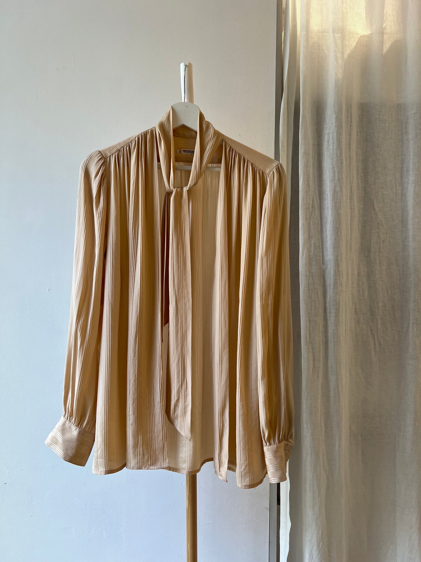 1970 YSL silk lavallière shirt