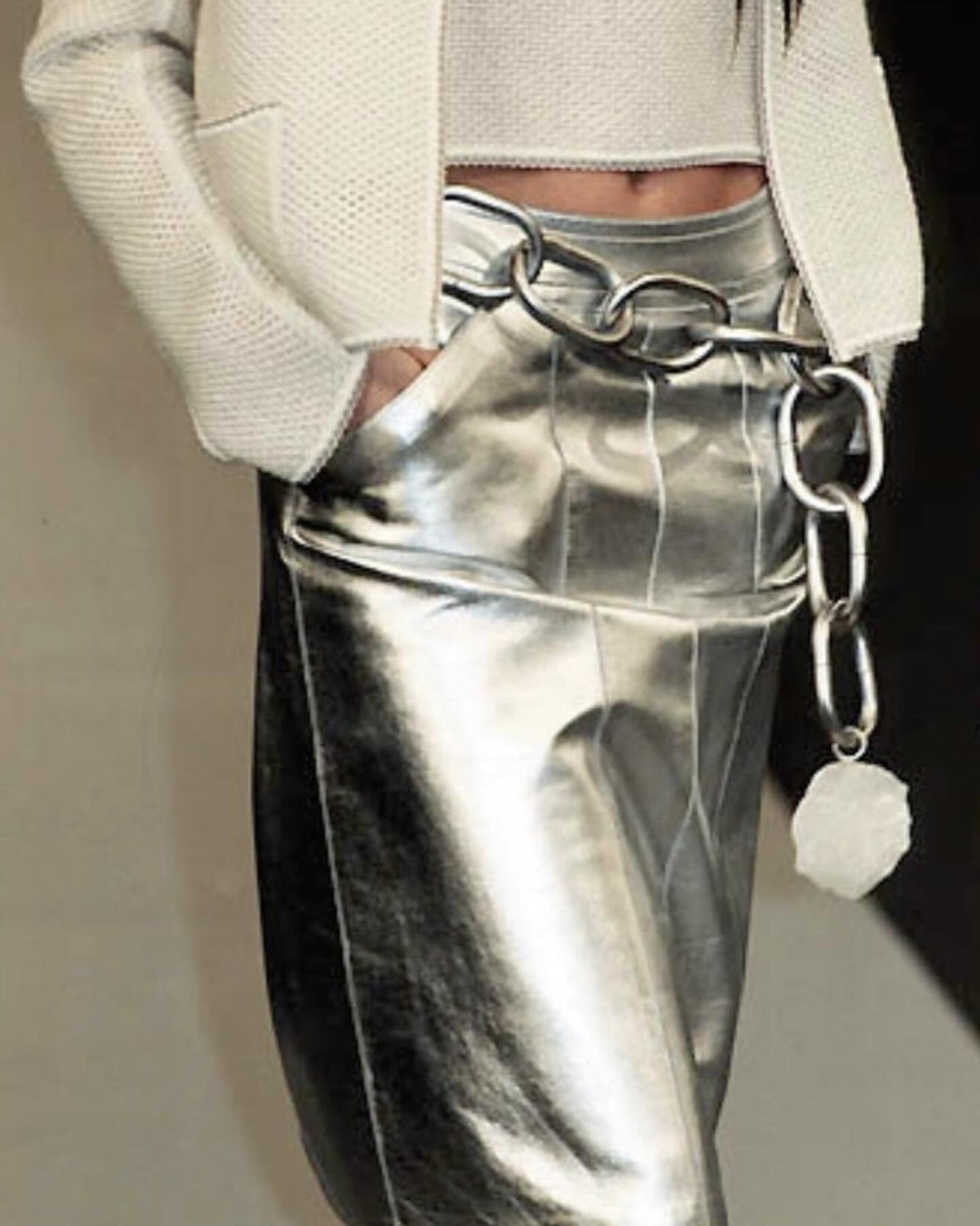 FW 1999 Chanel leather skirt