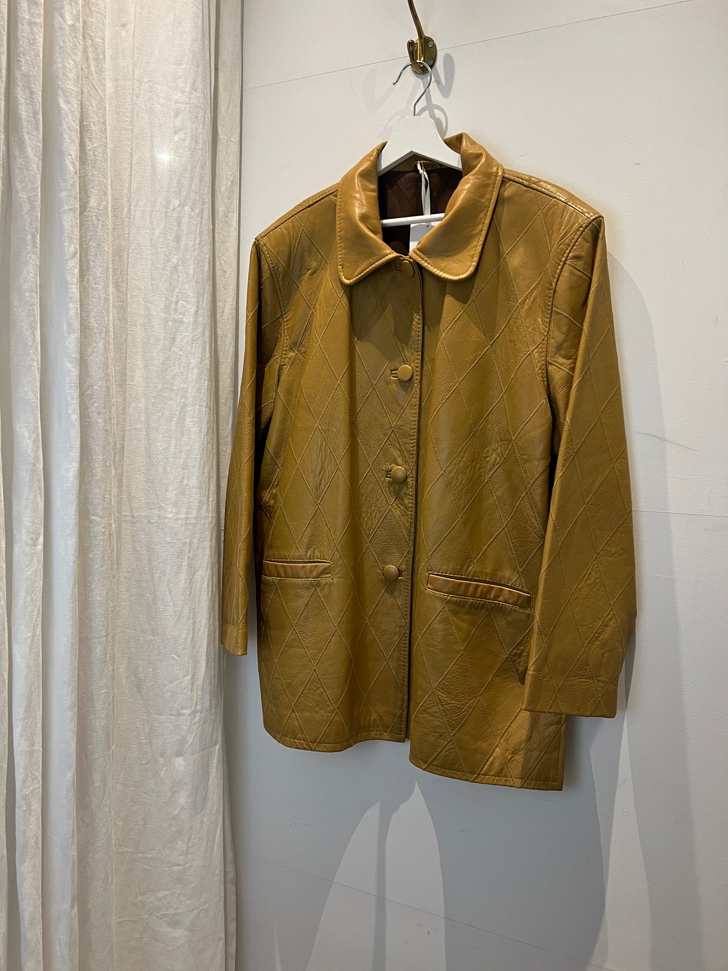 1990 leather patchwork jacket