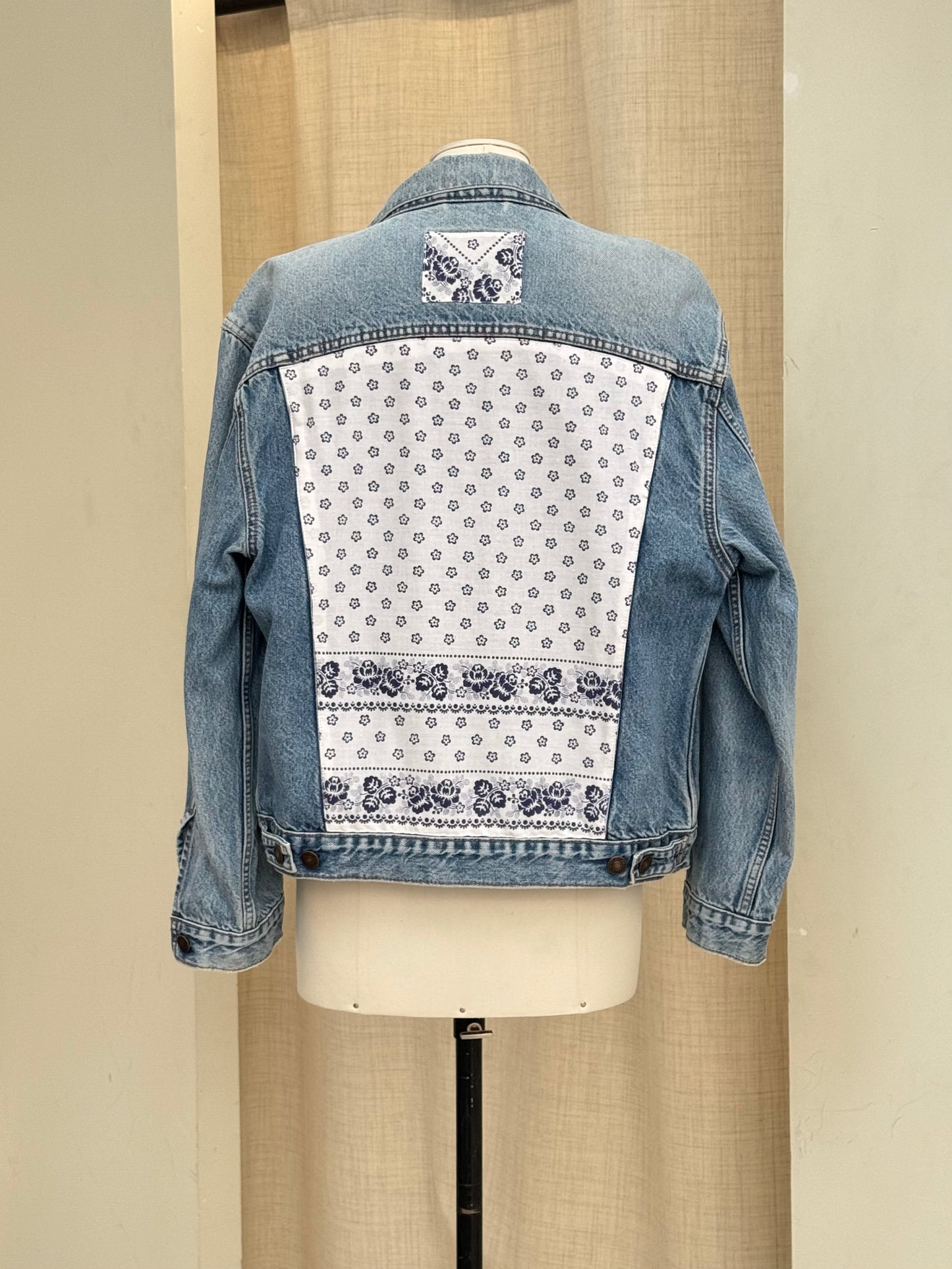 Levi's Denim Trucker jacket with bandana patchwork
