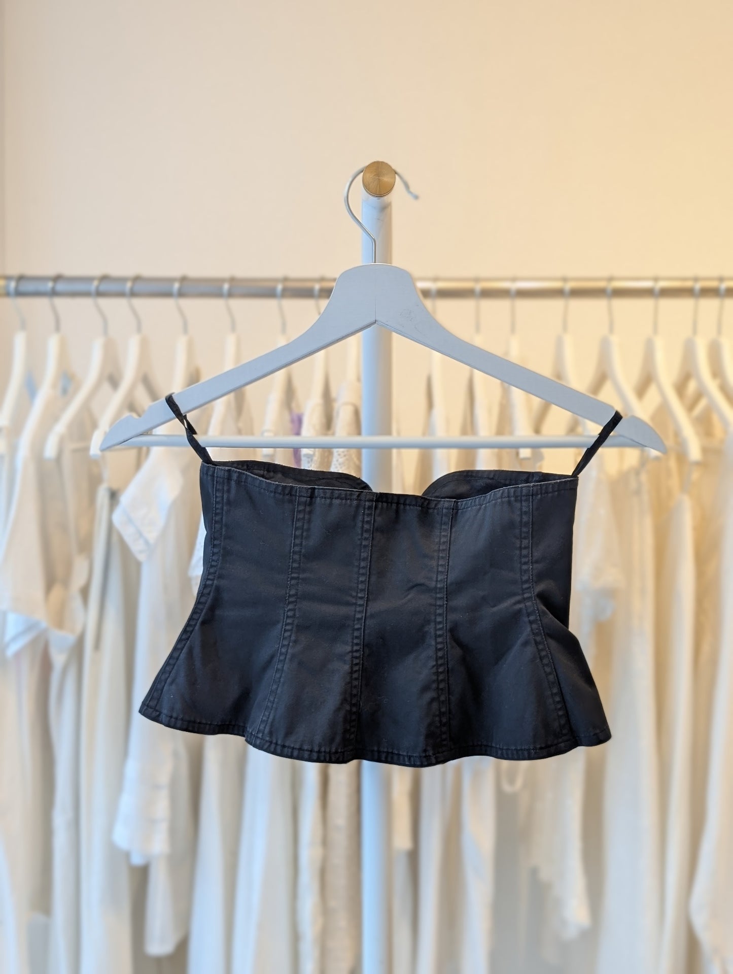 70's Saint Laurent black corset