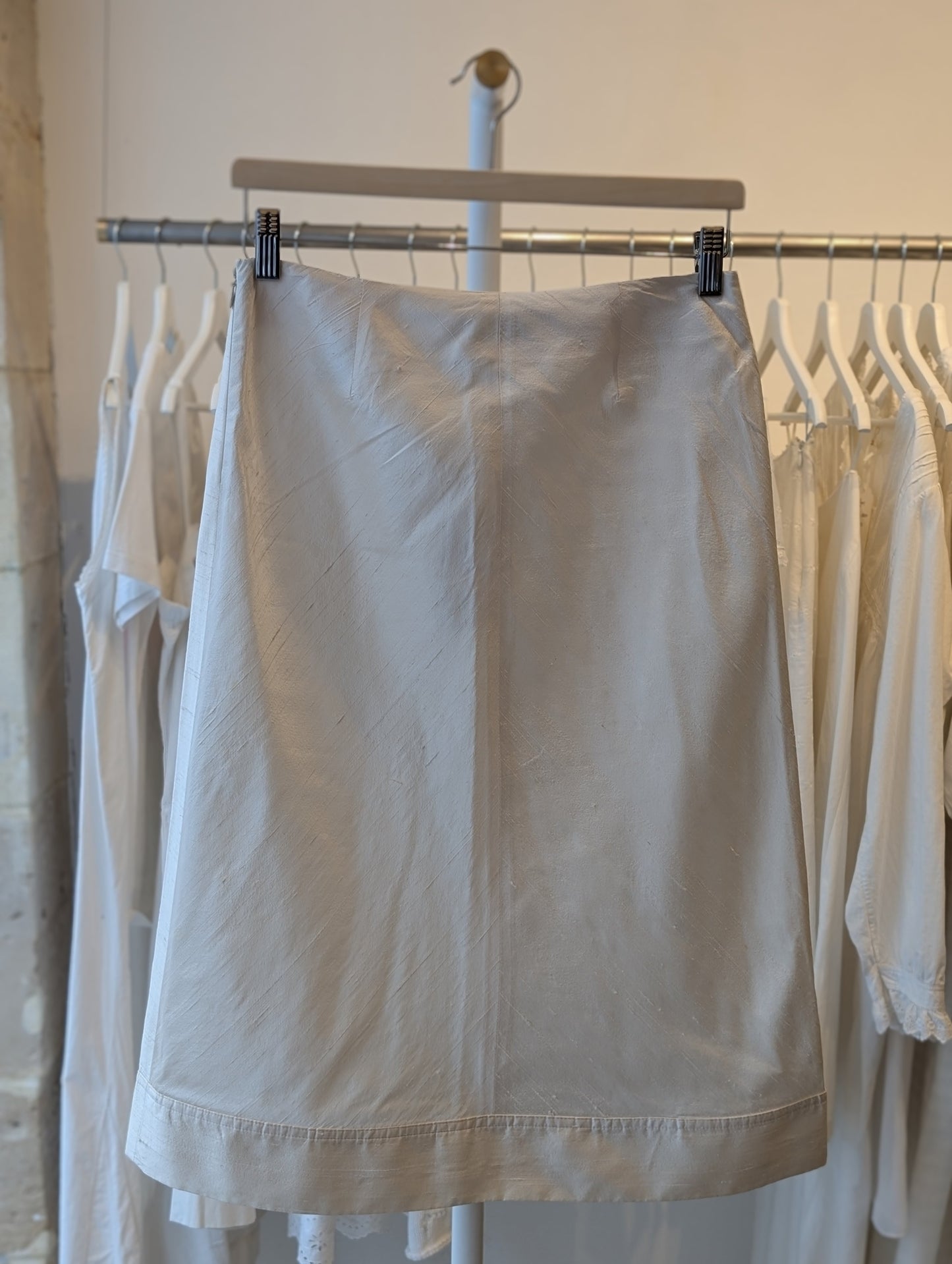 90's Romeo Gigli raw silk skirt