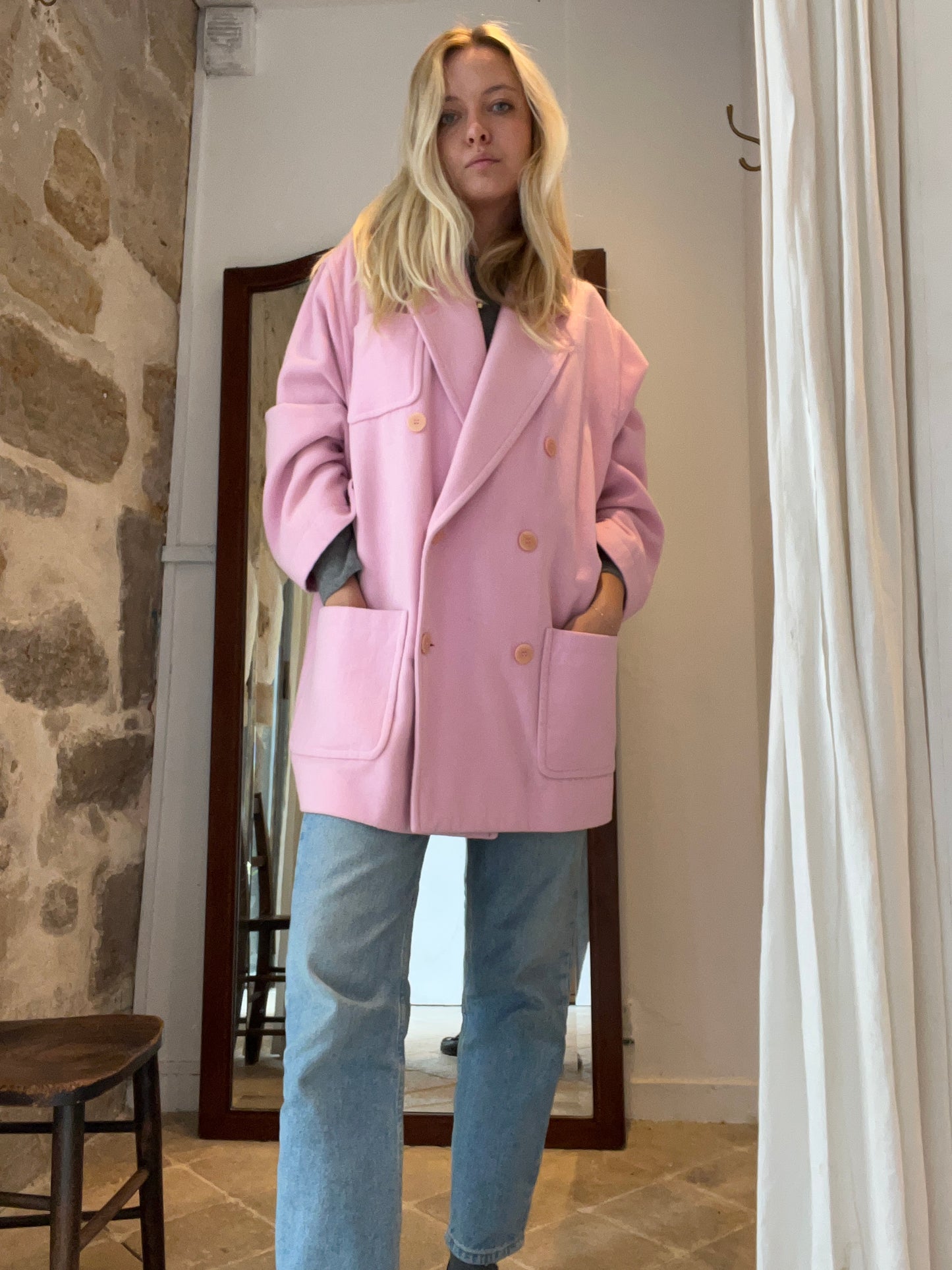 1980 pink Celine coat