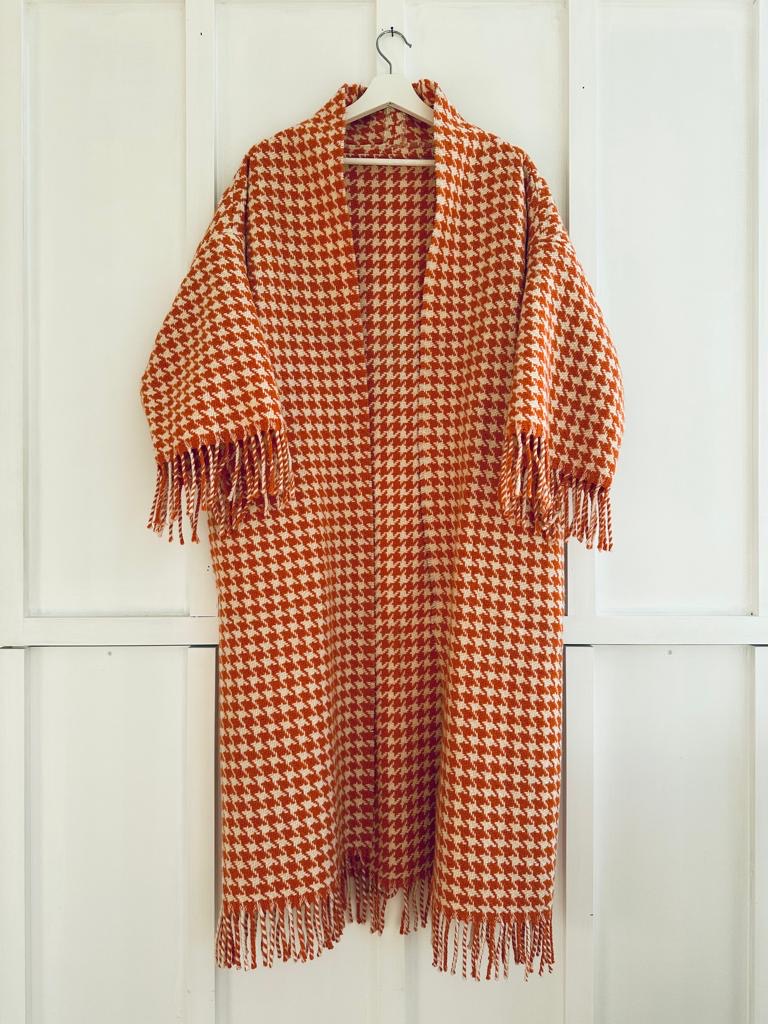 Up-cycled vintage plaid coat