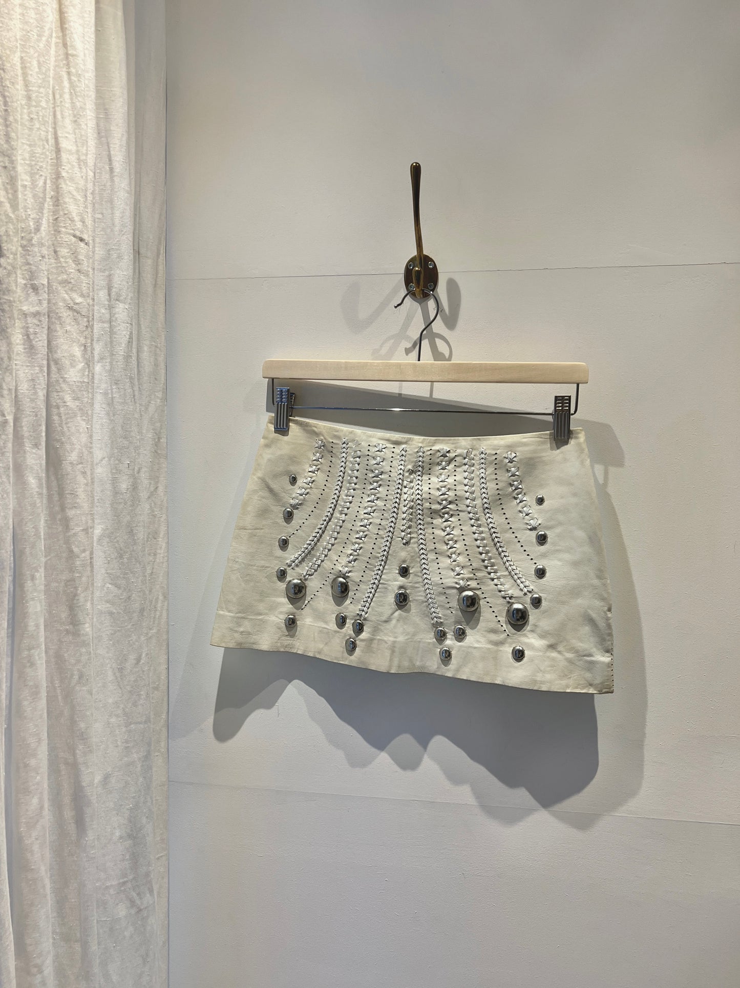 SS 2010 Versace leather mini skirt