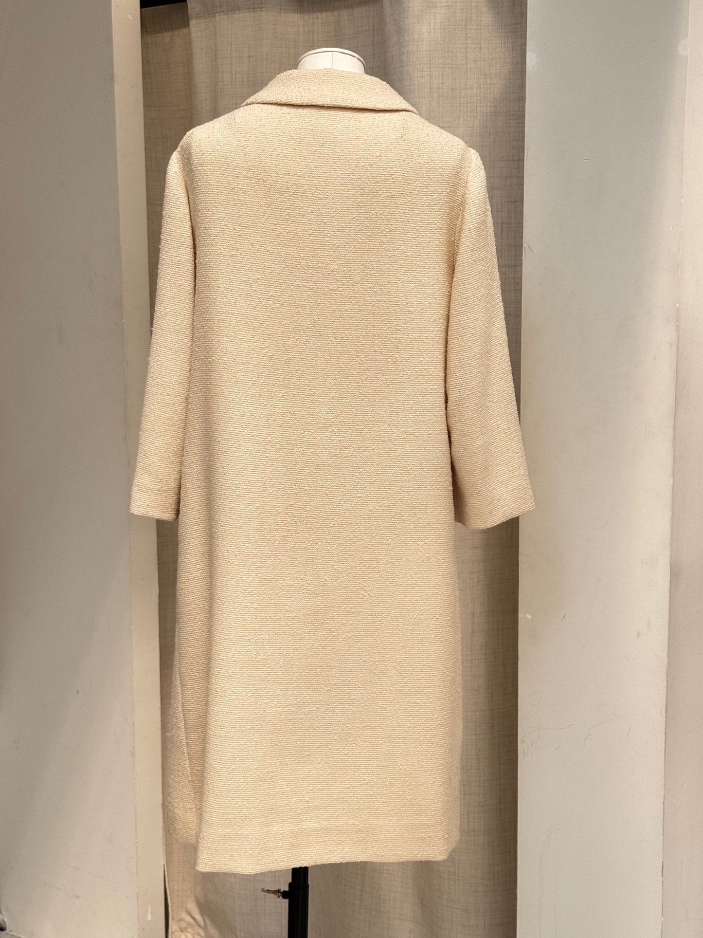 50's cream wool coat