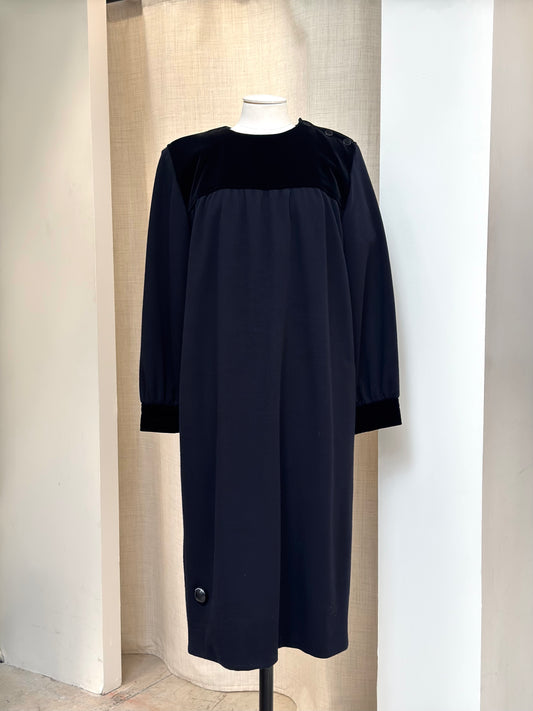 1970s Yves Saint Laurent Rive Gouche 100% wool dress