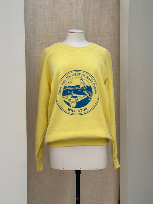 vintage yellow graphic sweatshirt