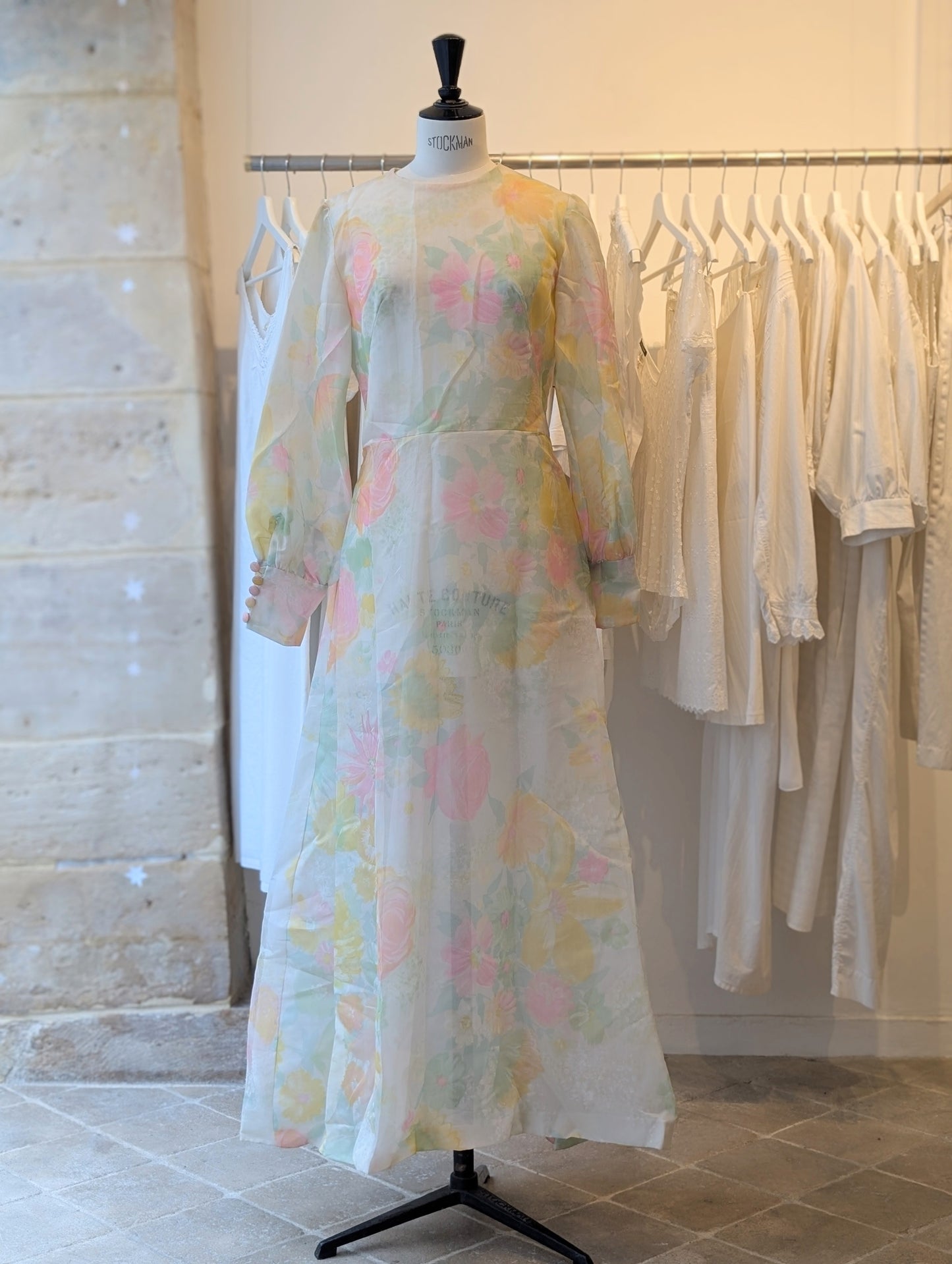 1960 long organza dress