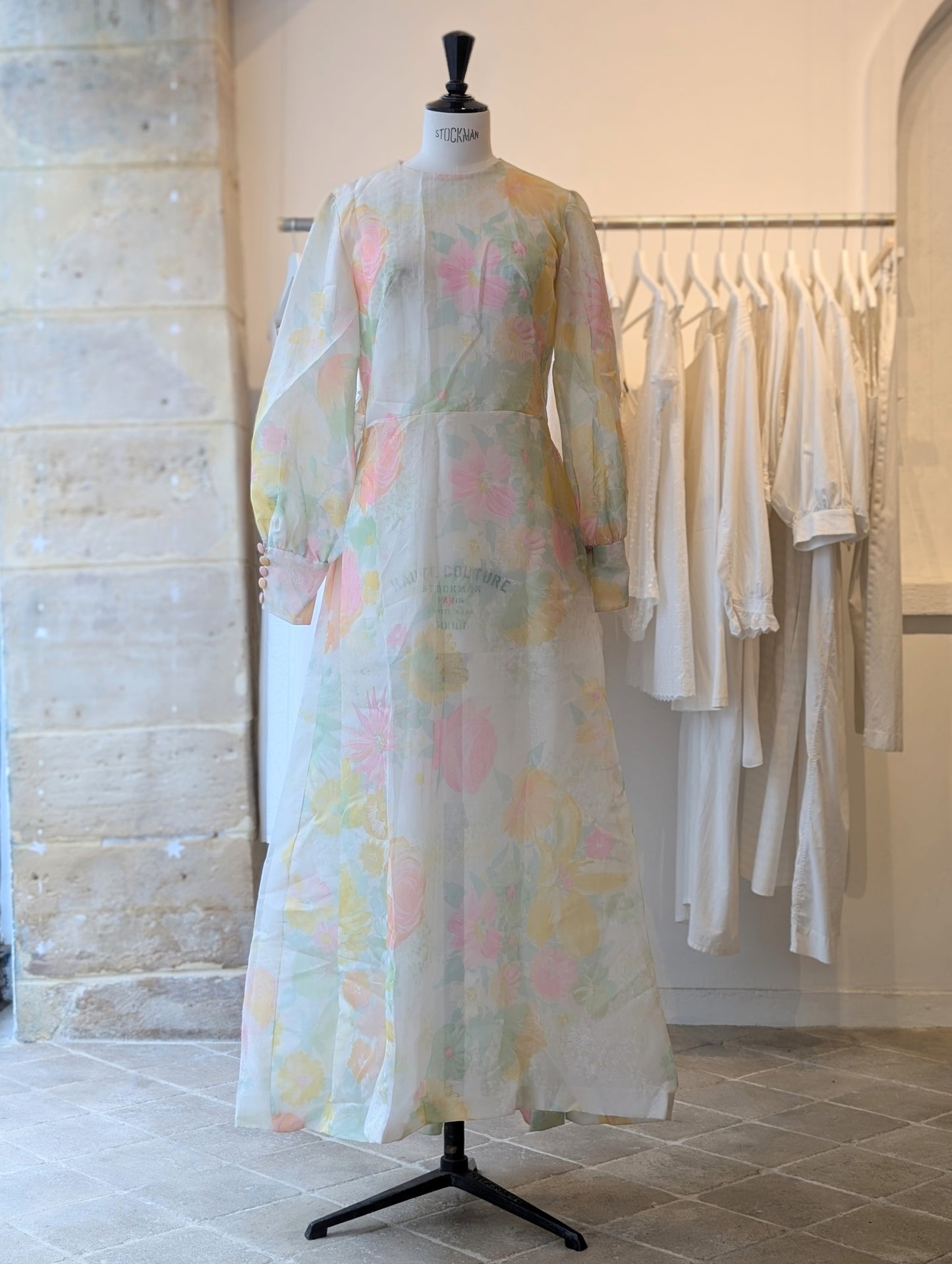 1960 long organza dress