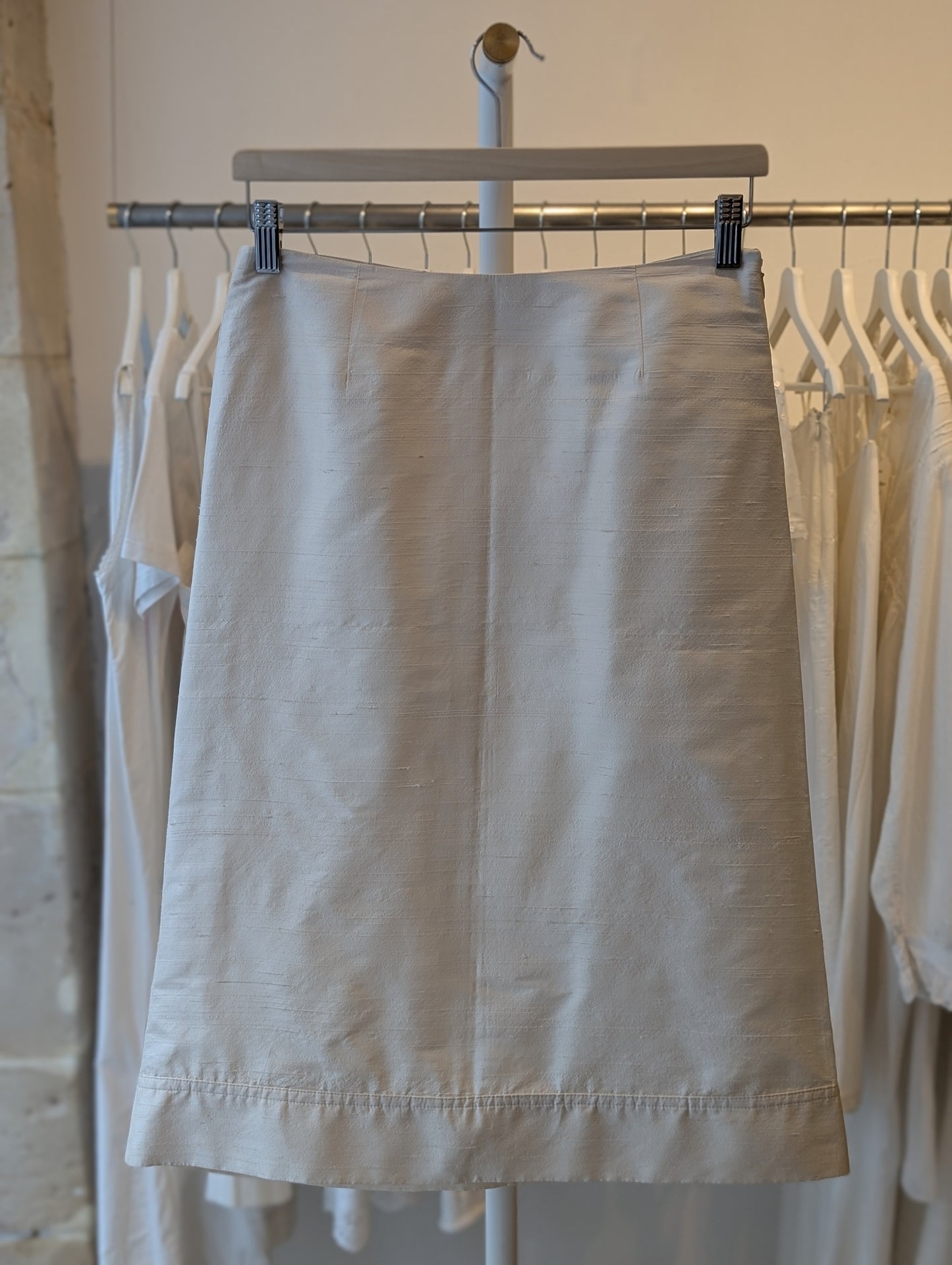 90's Romeo Gigli raw silk skirt