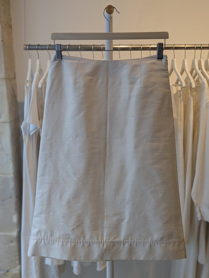 90's Romeo Gigli raw silk skirt