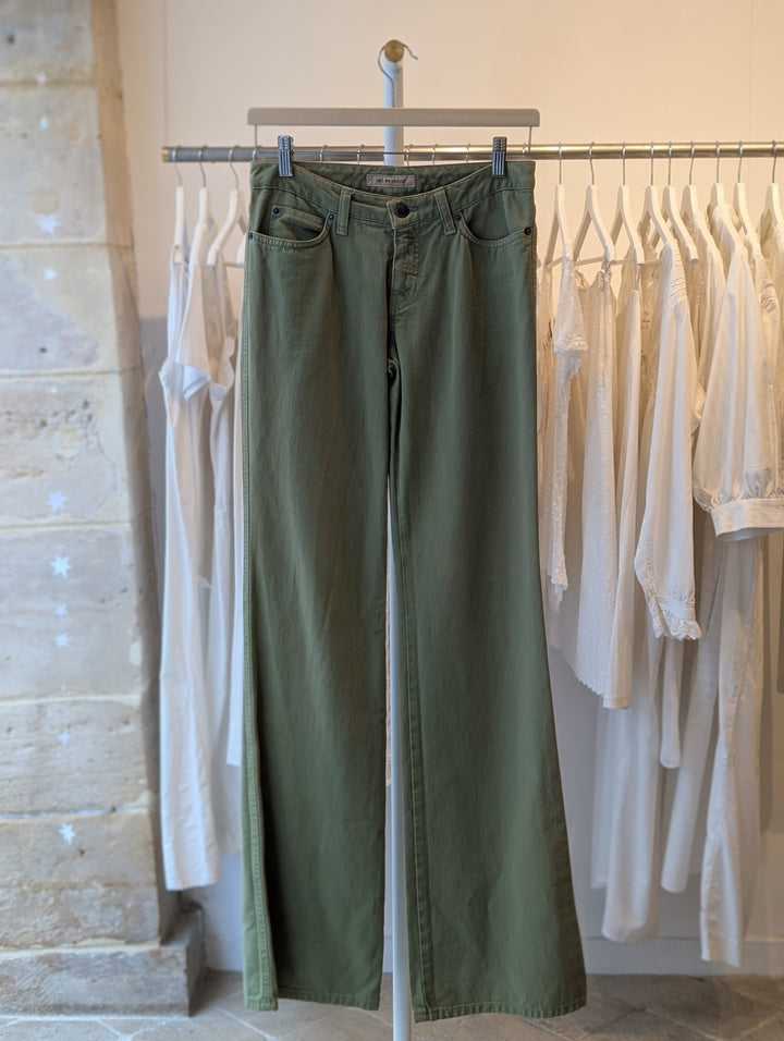 Chloé khaki low-rise jeans
