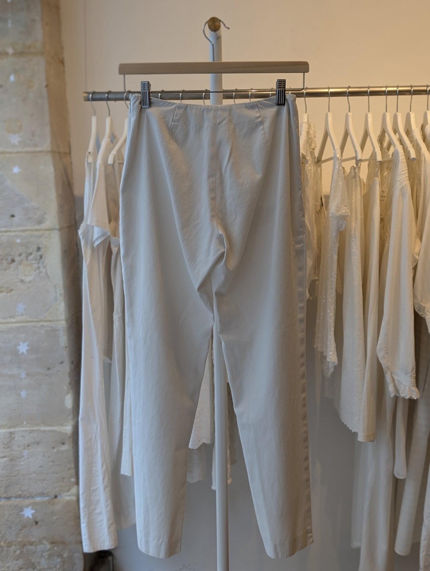 90's Prada white cotton Capri pants