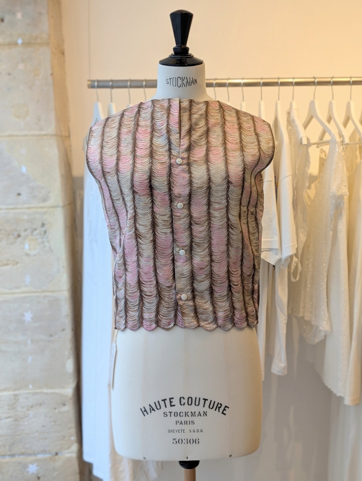 60's Tergal satin top