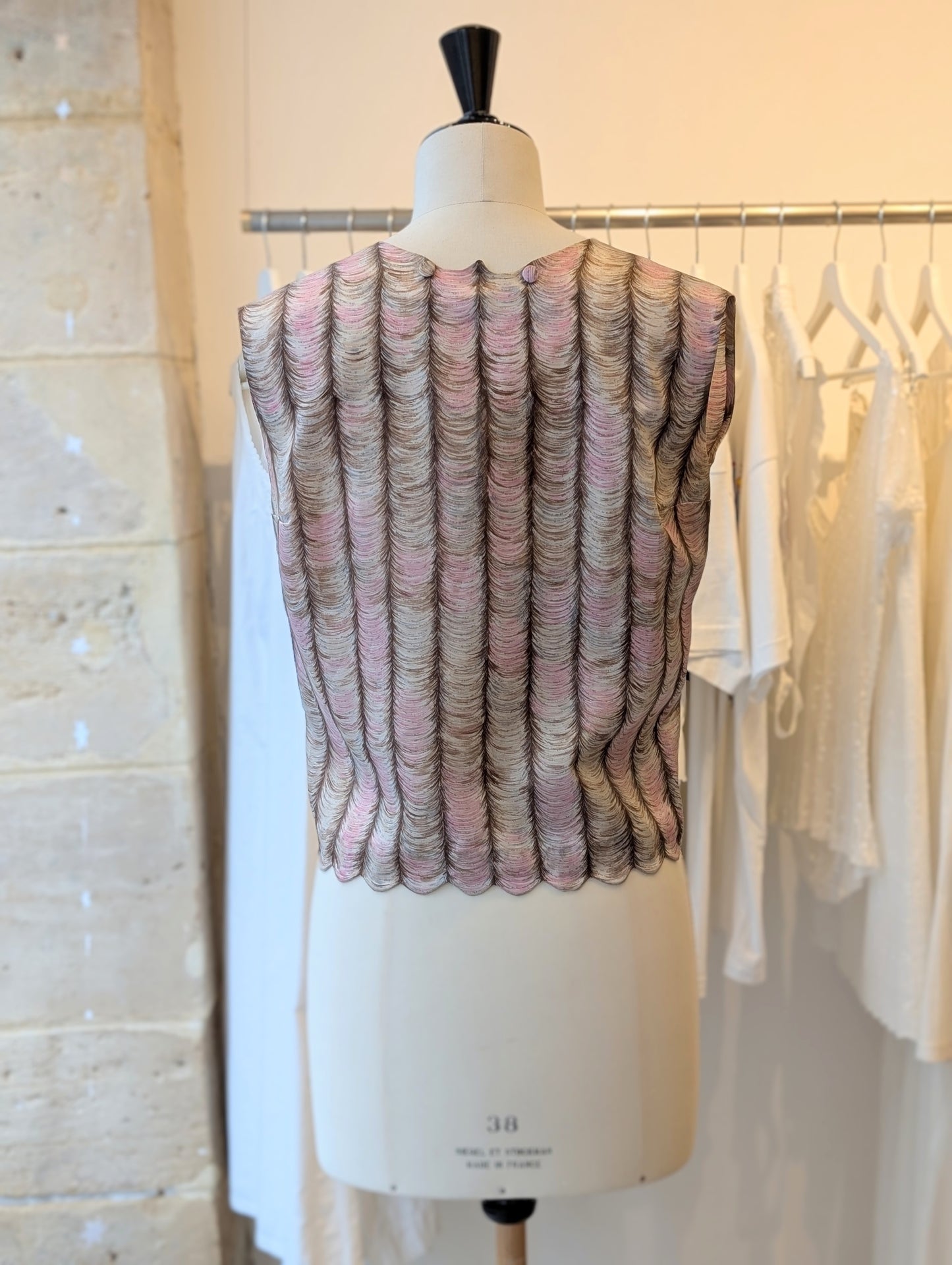60's Tergal satin top