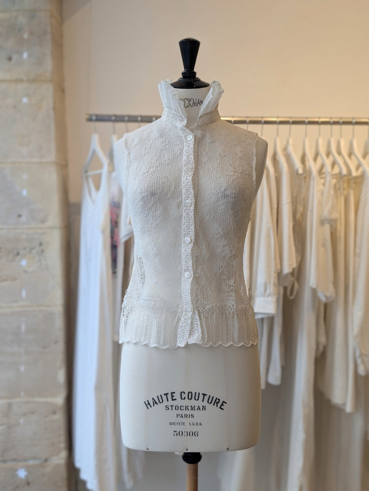 90's Dior crochet lace top