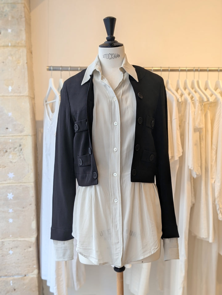 90' Moschino Blazer with silk shirt
