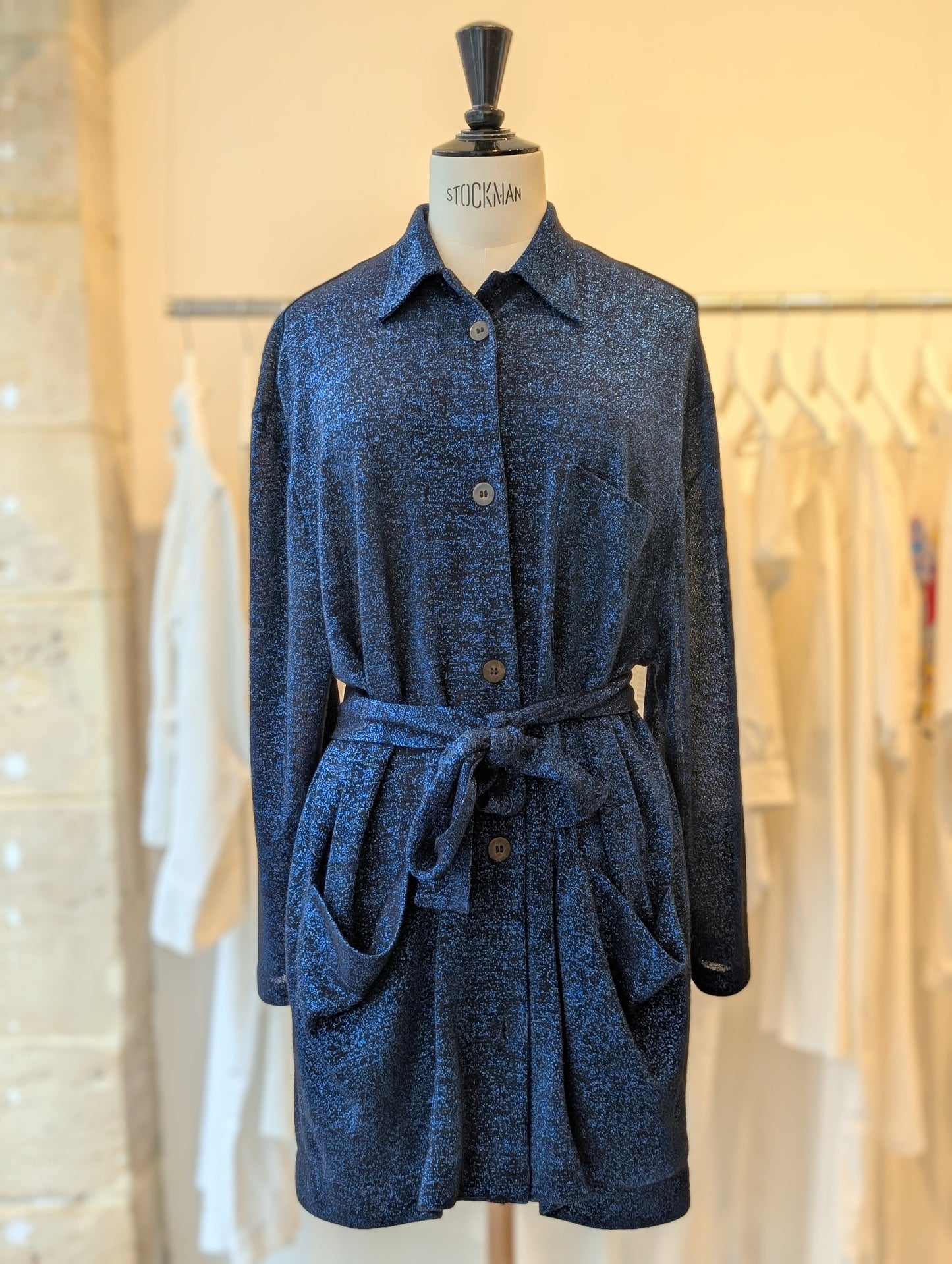 Jean Paul Gaultier dark blue glitter cardigan