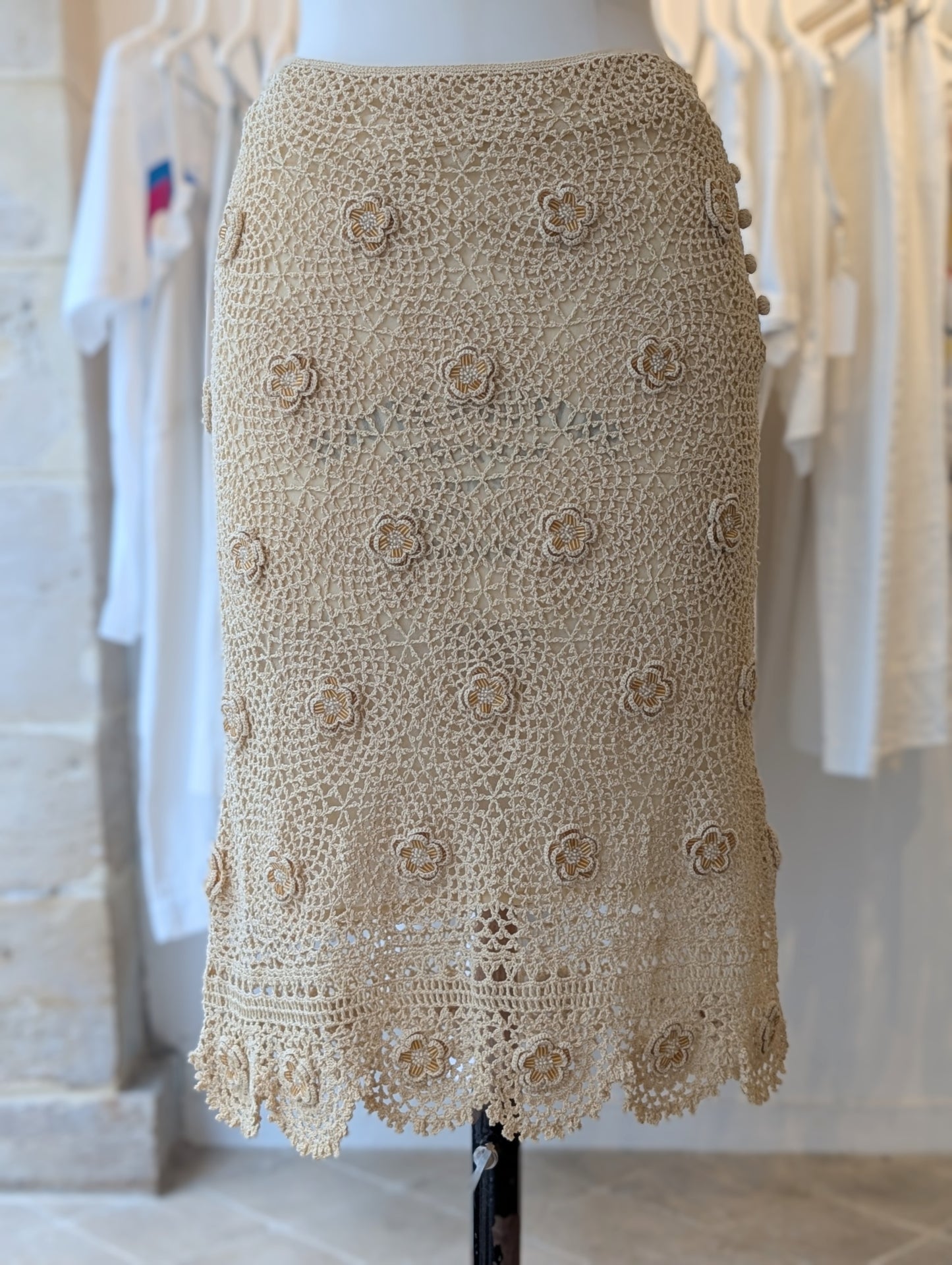 90s Moschino crochet skirt
