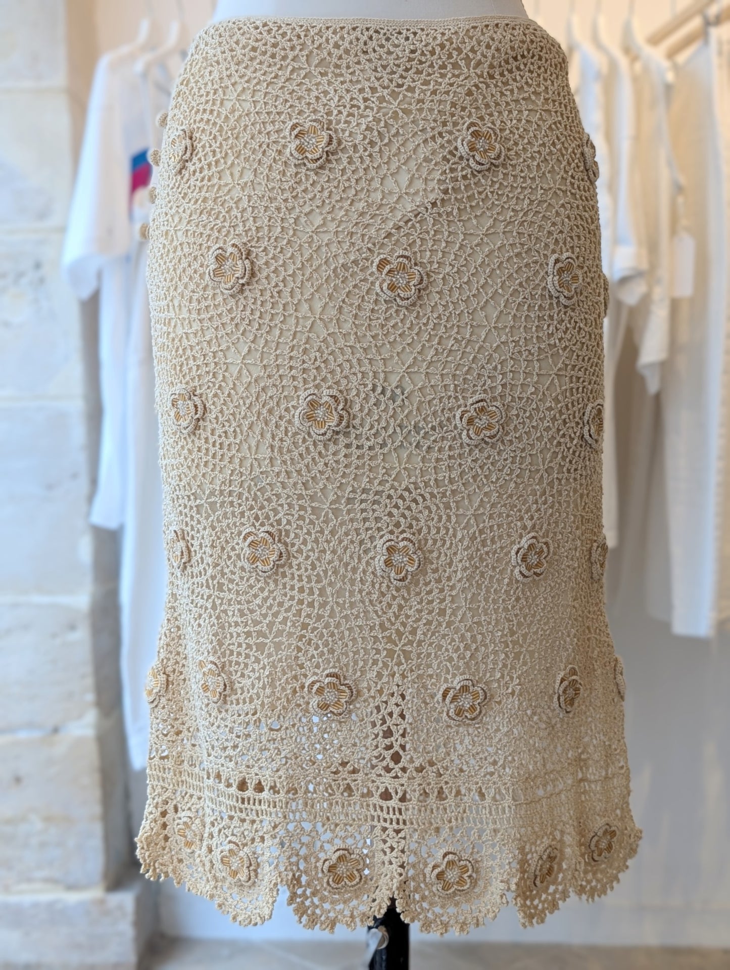 90s Moschino crochet skirt